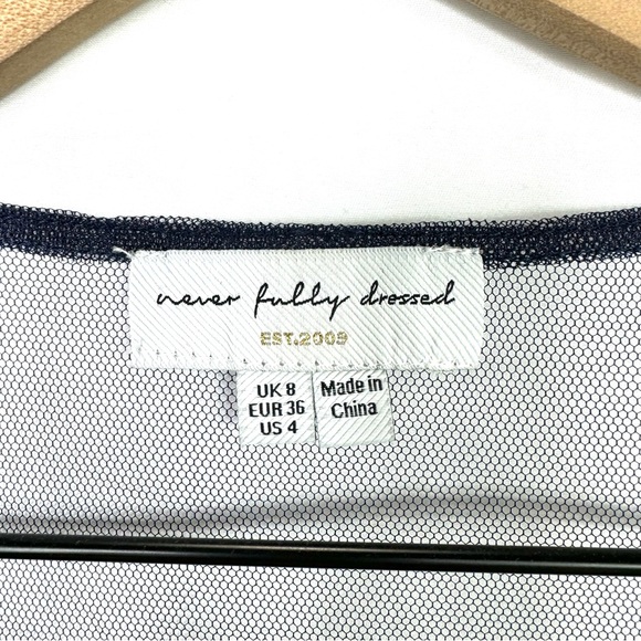 NEW Never Fully Dressed Kate Sheer Ruffled Mini Dress - Picture 14 of 15